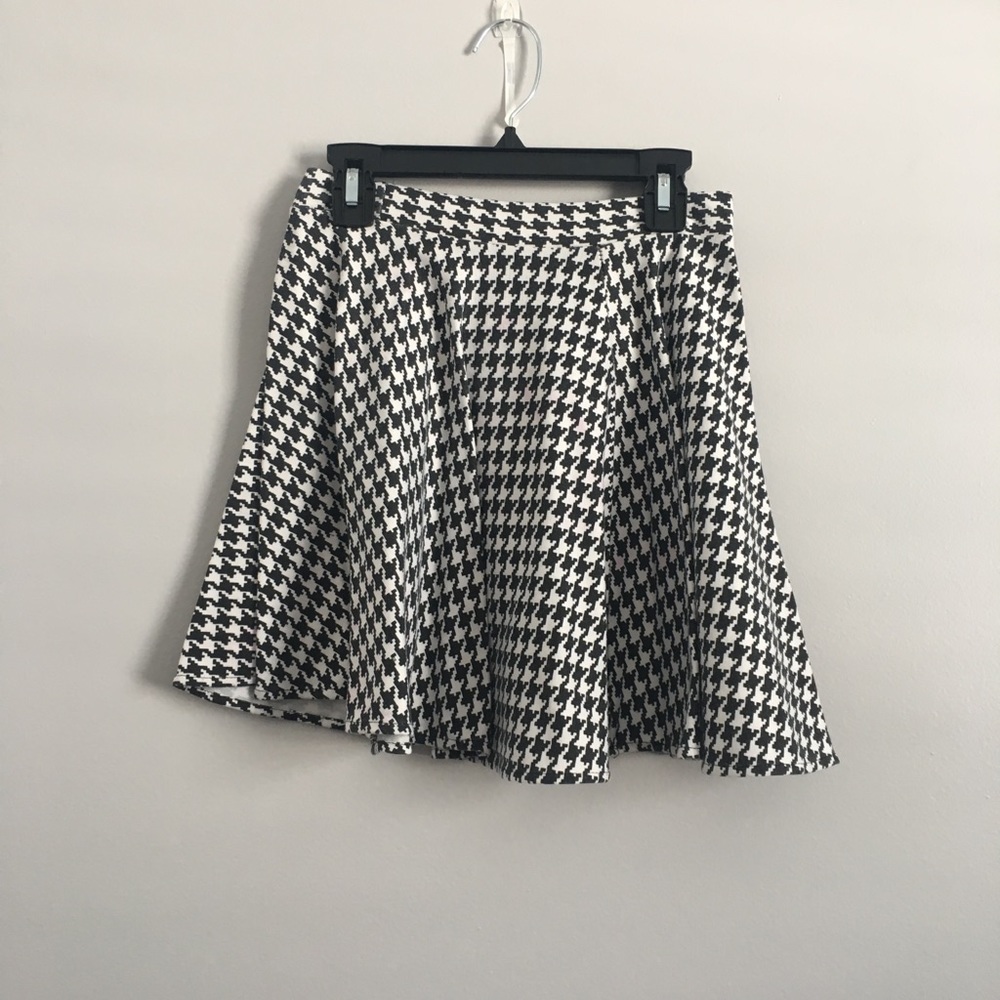 Black and White checkered skater skirt